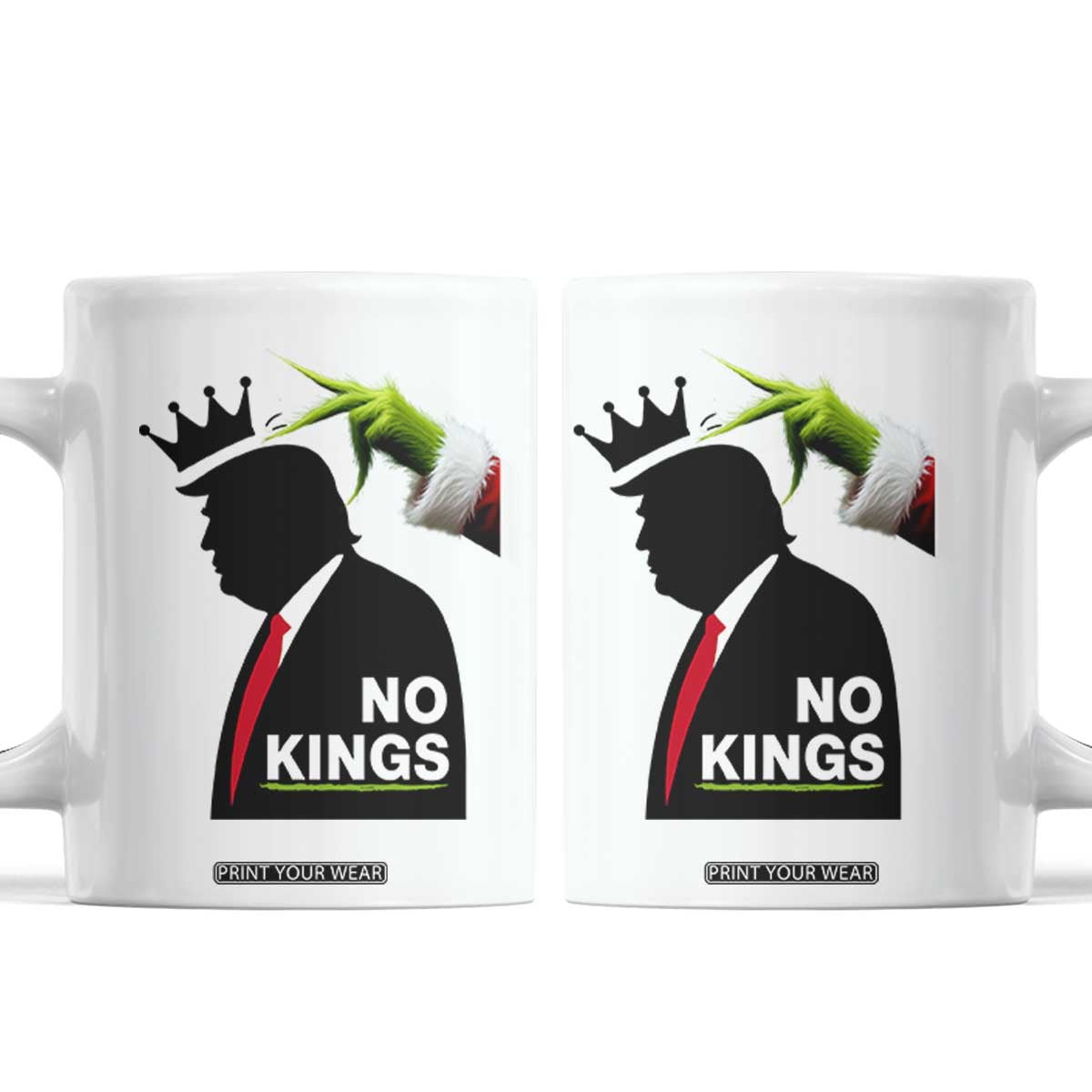 Funny Christmas No Kings in America Coffee Mug TS10 White Print Your Wear