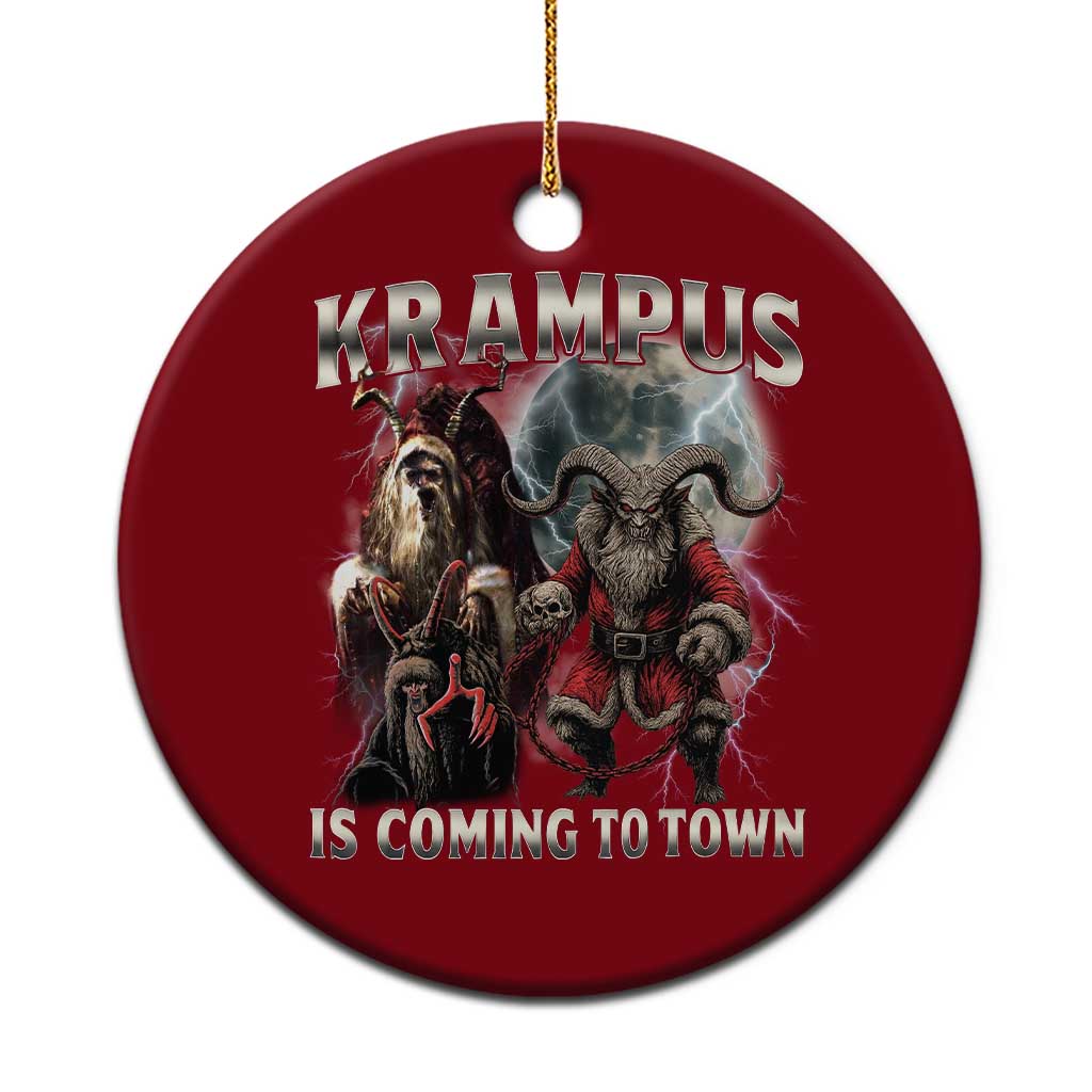 Krampus Is Coming To Town Ceramic Ornament Vintage Gothic Dark Xmas Gift Horror Holiday TS10 1pc Red Print Your Wear