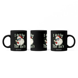 I Do It For The Hos Coffee Mug Rude Offensive Christmas Santa Face Retro Bootleg TS10 Print Your Wear