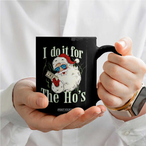 I Do It For The Hos Coffee Mug Rude Offensive Christmas Santa Face Retro Bootleg TS10 Print Your Wear