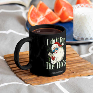 I Do It For The Hos Coffee Mug Rude Offensive Christmas Santa Face Retro Bootleg TS10 Print Your Wear