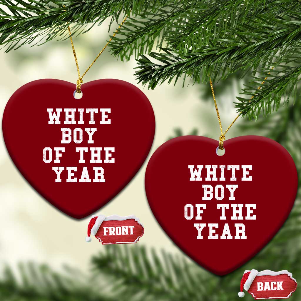 White Boy Of The Year Ceramic Ornament Funny Gift For Him TS10 Print Your Wear