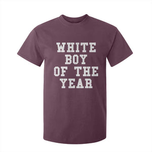 White Boy Of The Year T Shirt For Kid Funny Gift For Him TS10 Maroon Print Your Wear