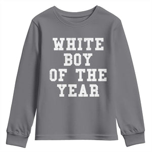 White Boy Of The Year Youth Sweatshirt Funny Gift For Him TS10 Charcoal Print Your Wear