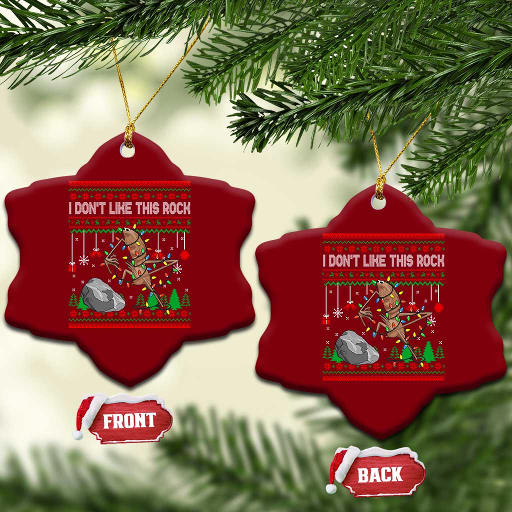 Christmas Marcus The Worm Meme Ceramic Ornament I Dont Like This Rock Brainrot Funny Ugly Xmas TS10 Print Your Wear