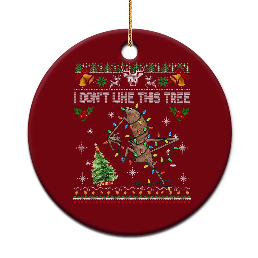 Marcus The Worm Christmas Meme Ceramic Ornament I Dont Like This Tree Brainrot Funny Ugly Xmas TS10 1pc Red Print Your Wear