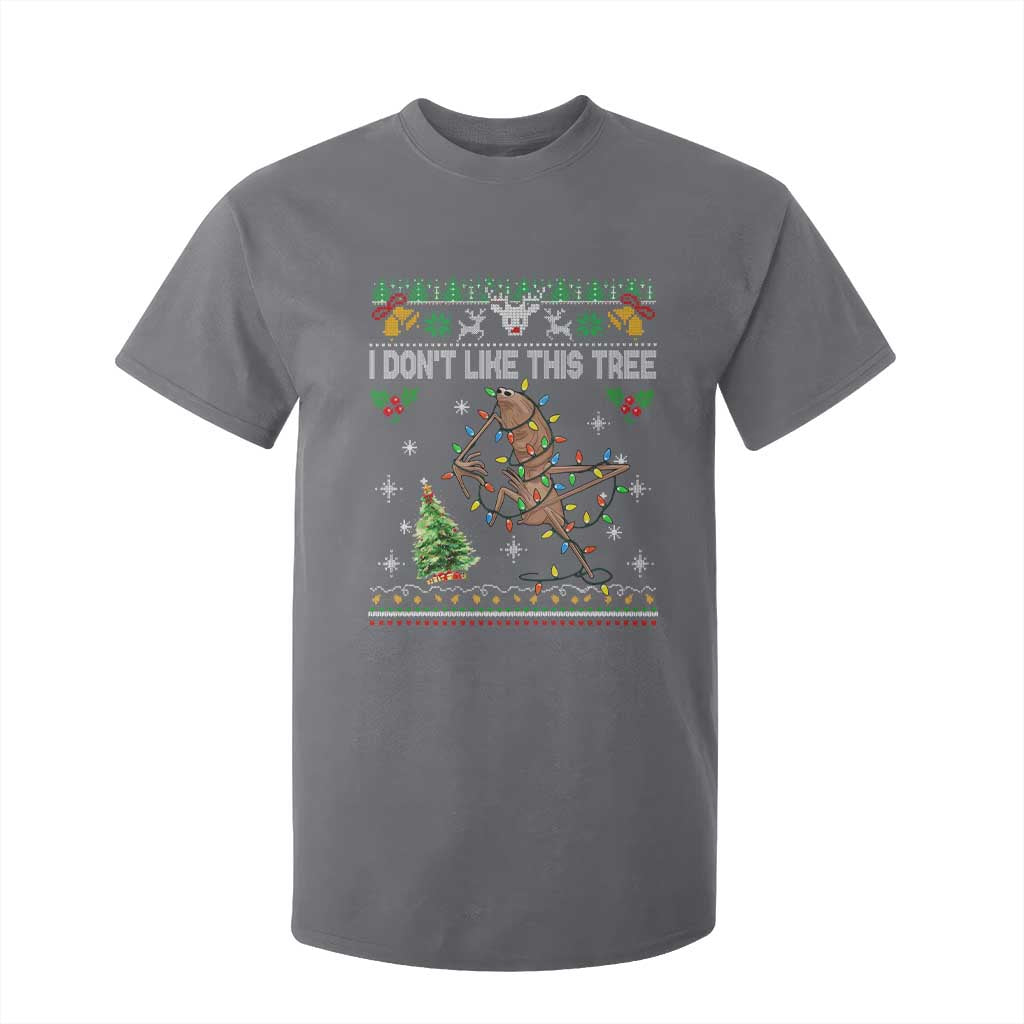 Marcus The Worm Christmas Meme T Shirt For Kid I Dont Like This Tree Brainrot Funny Ugly Xmas TS10 Charcoal Print Your Wear