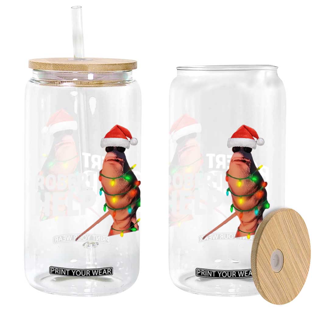 Marcus The Worm Christmas Glass Can Robert Help Internet Weirdcore Brainrot Humor TS10 Print Your Wear