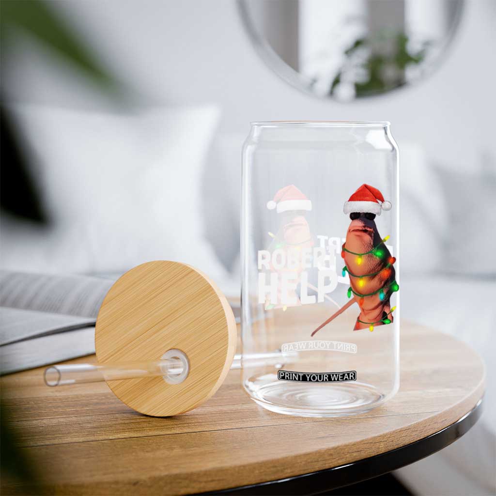 Marcus The Worm Christmas Glass Can Robert Help Internet Weirdcore Brainrot Humor TS10 Print Your Wear