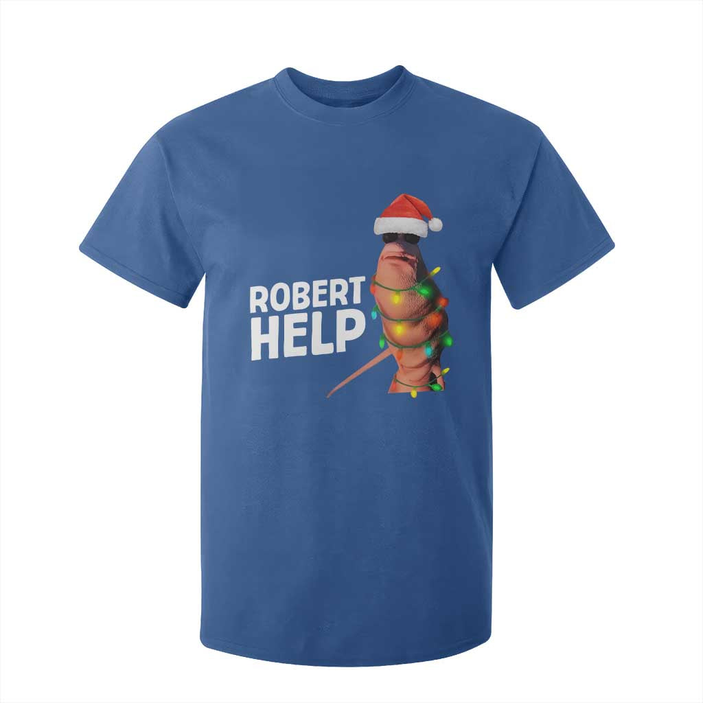 Marcus The Worm Christmas T Shirt For Kid Robert Help Internet Weirdcore Brainrot Humor TS10 Royal Blue Print Your Wear