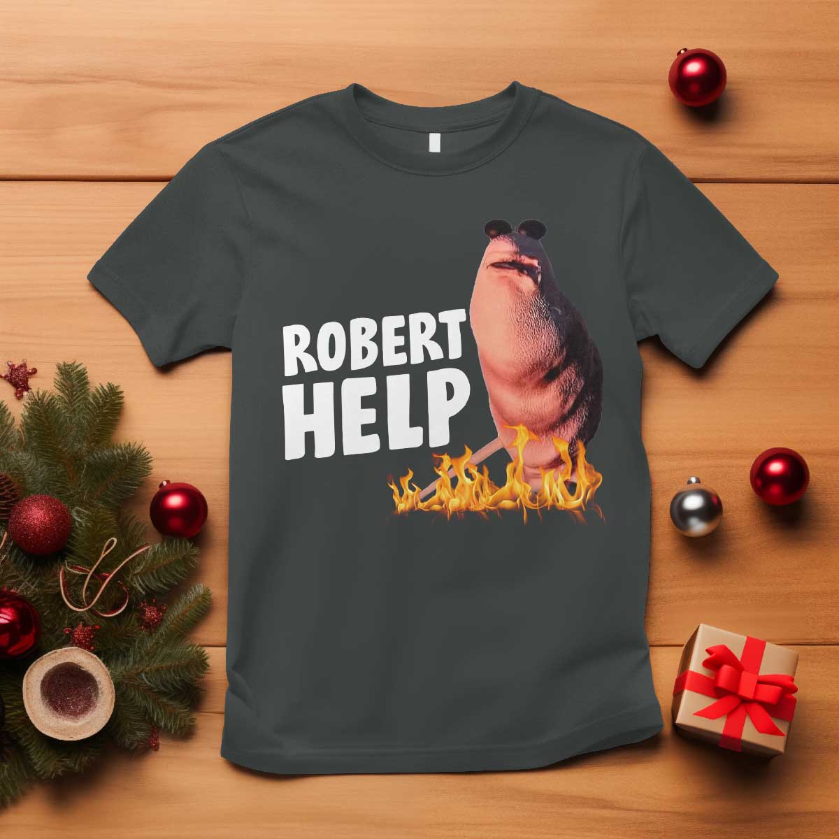 Marcus The Worm T Shirt Funny Brainrot Meme Robert Help TS10 Dark Heather Print Your Wear
