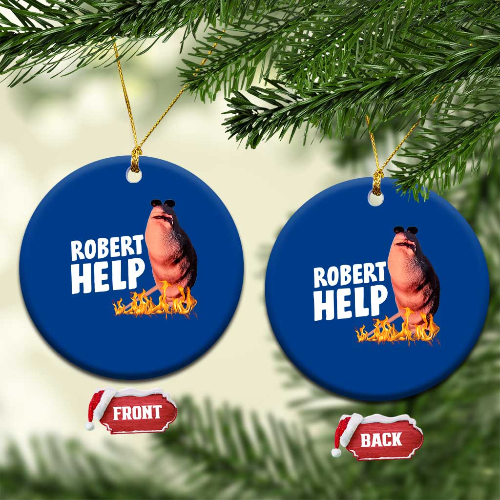 Marcus The Worm Ceramic Ornament Funny Brainrot Meme Robert Help TS10 1pc Blue Print Your Wear