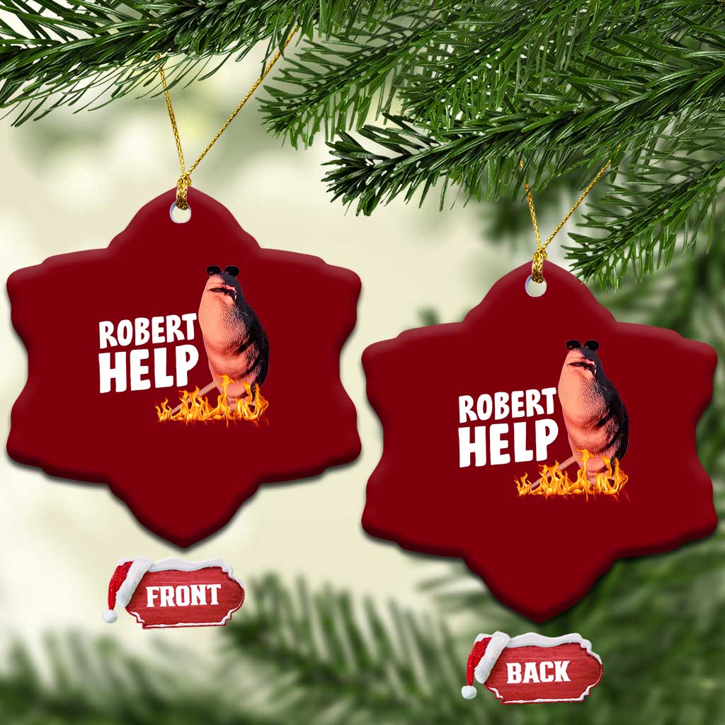 Marcus The Worm Ceramic Ornament Funny Brainrot Meme Robert Help TS10 Print Your Wear