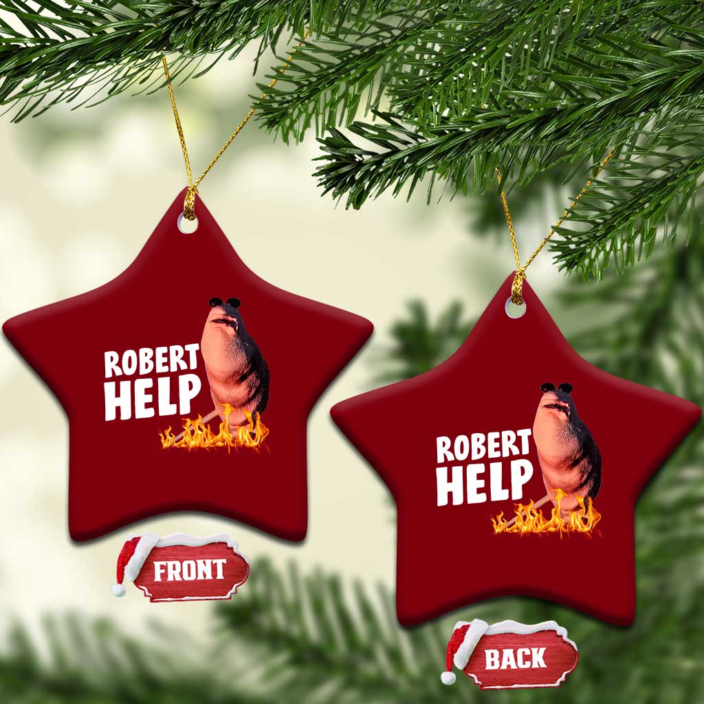 Marcus The Worm Ceramic Ornament Funny Brainrot Meme Robert Help TS10 Print Your Wear