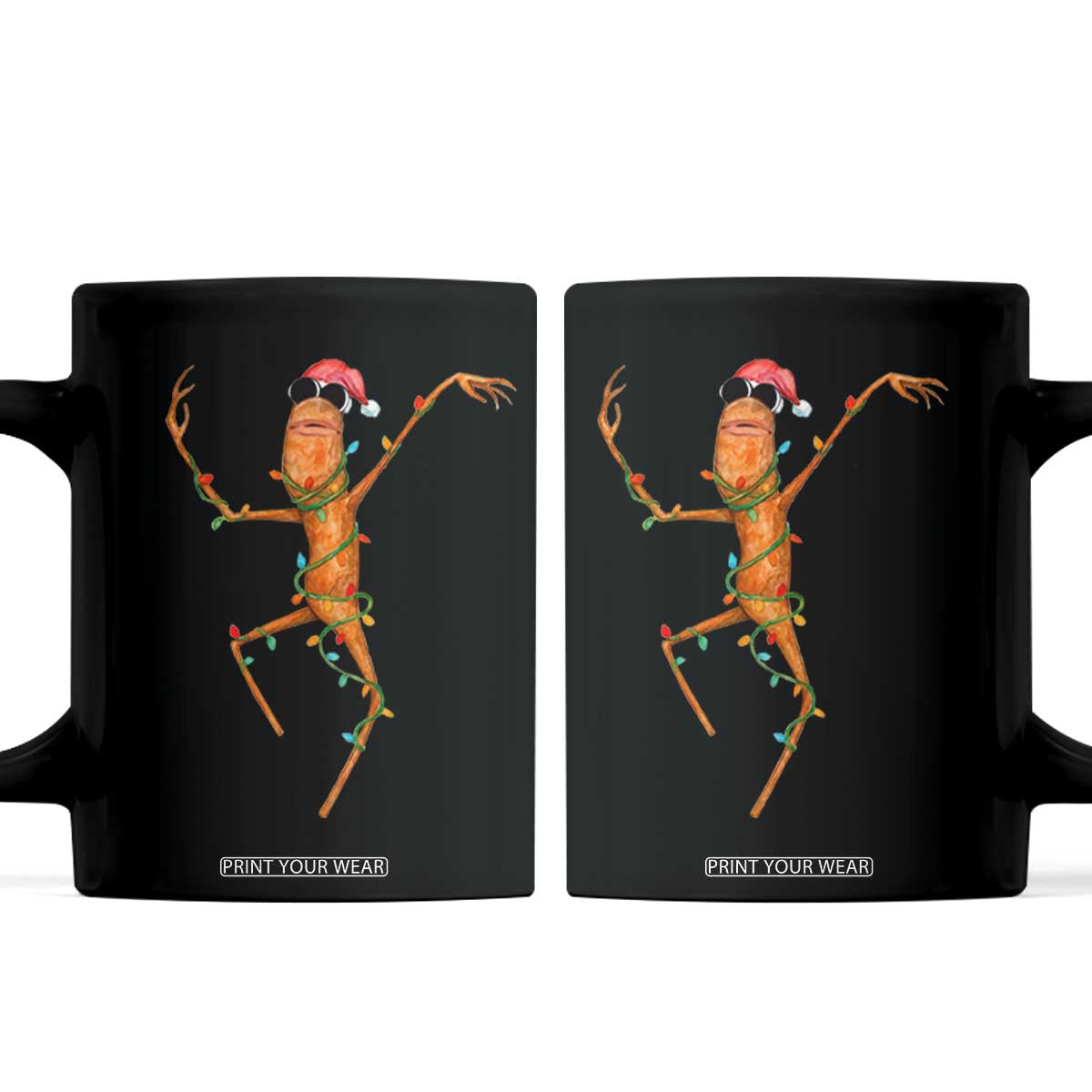Marcus The Worm Christmas Coffee Mug Internet Weirdcore Brainrot Humor TS10 Black Print Your Wear