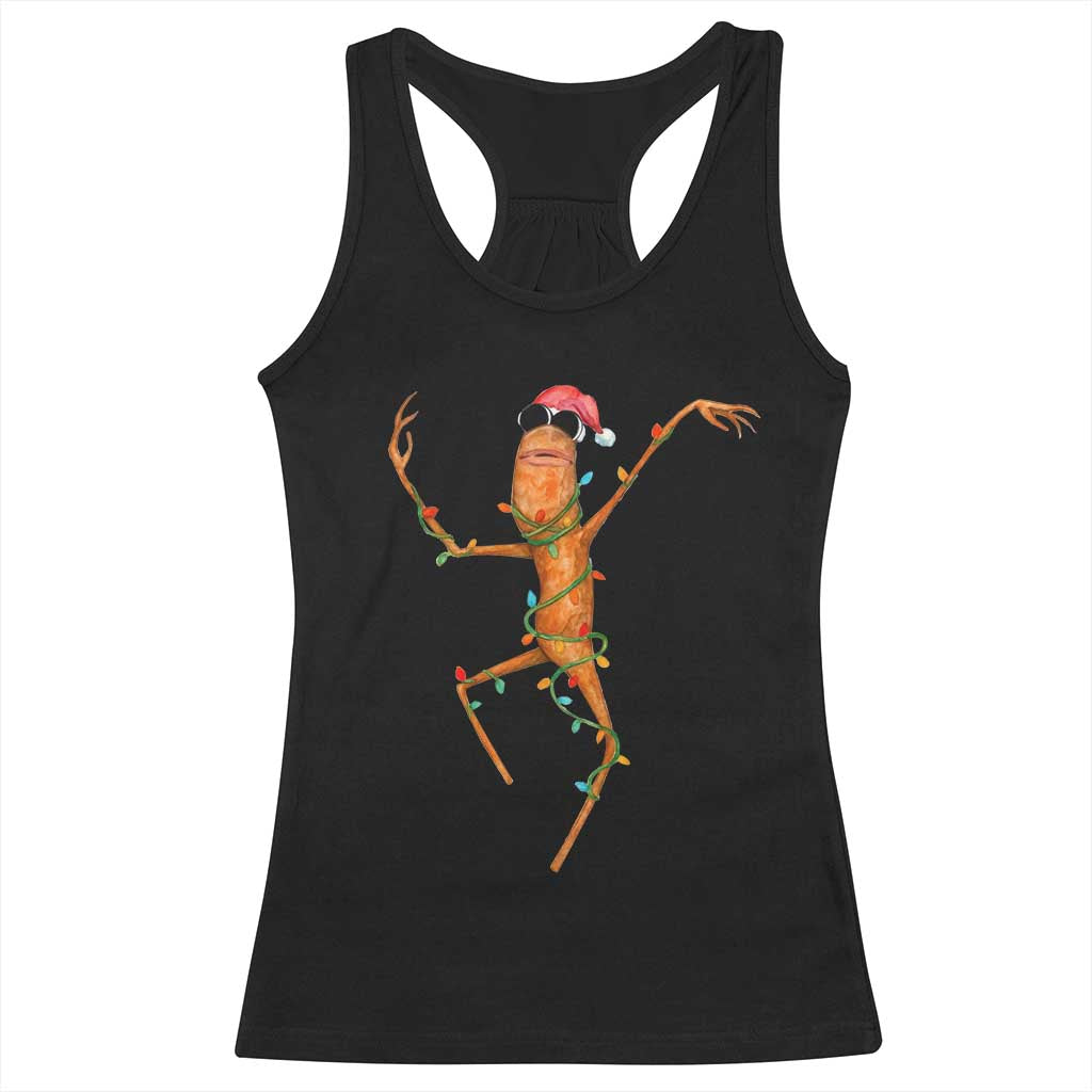 Marcus The Worm Christmas Racerback Tank Top Internet Weirdcore Brainrot Humor TS10 Black Print Your Wear