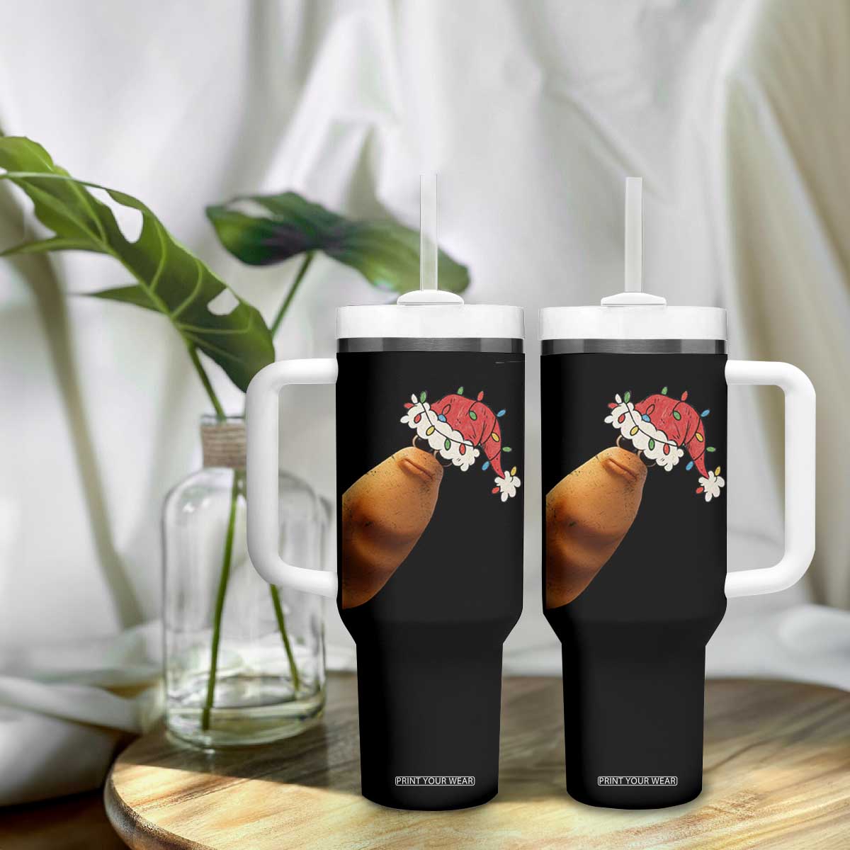 Marcus The Worm Christmas Tumbler With Handle Funny Internet Brainrot Meme TS10 Print Your Wear