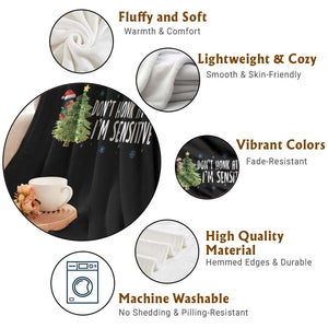 Christmas Marcus The Worm Throw Blanket Dont Honk At Me Im Sensitive Funny Brainrot Meme TS10 Print Your Wear