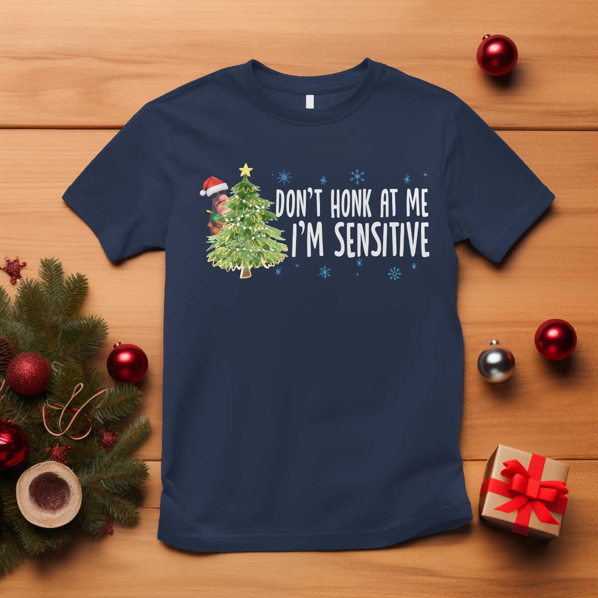 Christmas Marcus The Worm T Shirt Dont Honk At Me Im Sensitive Funny Brainrot Meme TS10 Navy Print Your Wear