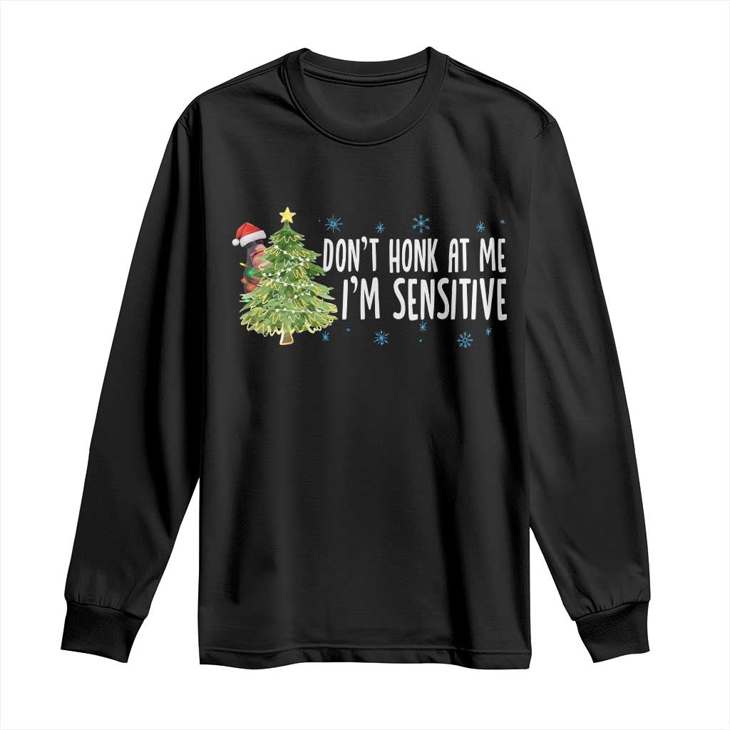 Christmas Marcus The Worm Long Sleeve Shirt Dont Honk At Me Im Sensitive Funny Brainrot Meme TS10 Black Print Your Wear