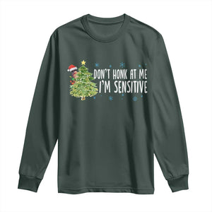 Christmas Marcus The Worm Long Sleeve Shirt Dont Honk At Me Im Sensitive Funny Brainrot Meme TS10 Dark Forest Green Print Your Wear