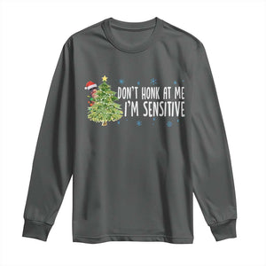Christmas Marcus The Worm Long Sleeve Shirt Dont Honk At Me Im Sensitive Funny Brainrot Meme TS10 Dark Heather Print Your Wear