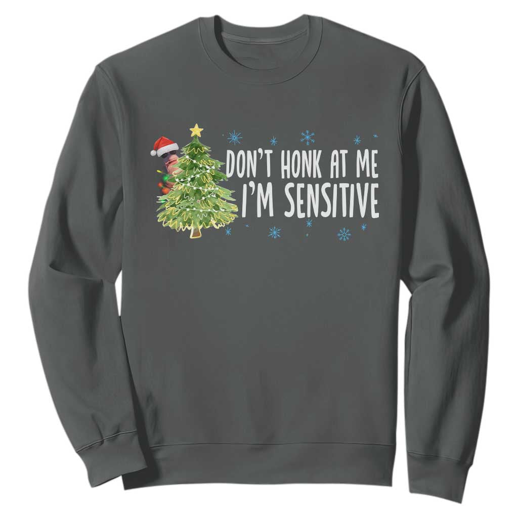 Christmas Marcus The Worm Sweatshirt Dont Honk At Me Im Sensitive Funny Brainrot Meme TS10 Dark Heather Print Your Wear