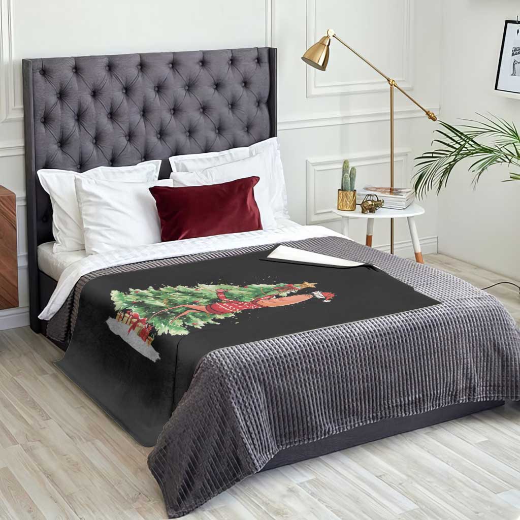 Marcus The Worm Christmas Throw Blanket Funny Brain Rot Meme TS10 Print Your Wear