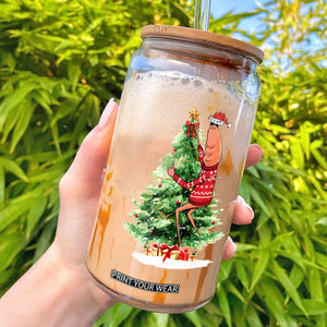 Marcus The Worm Christmas Glass Can Funny Brain Rot Meme TS10 Black Print Your Wear