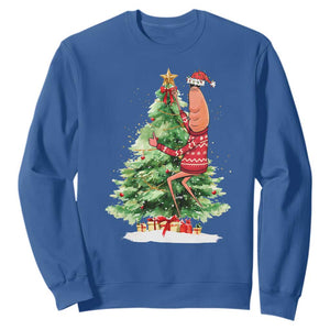 Marcus The Worm Christmas Sweatshirt Funny Brain Rot Meme TS10 Royal Blue Print Your Wear