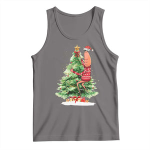 Marcus The Worm Christmas Tank Top Funny Brain Rot Meme TS10 Deep Heather Print Your Wear