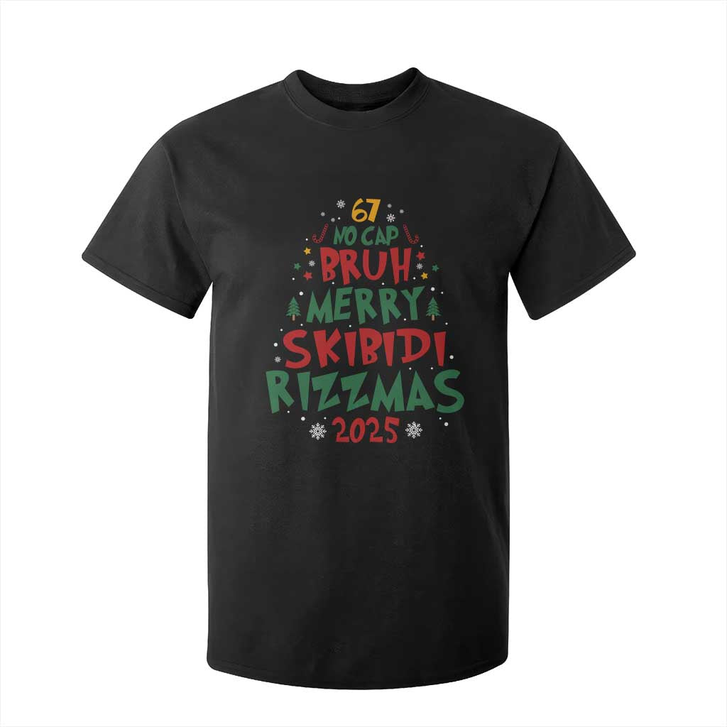 Funny Six Seven 67 Meme Christmas Tree T Shirt For Kid Funny 6 7 Bruh Gen Alpha Slang Viral Meme TS10 Black Print Your Wear