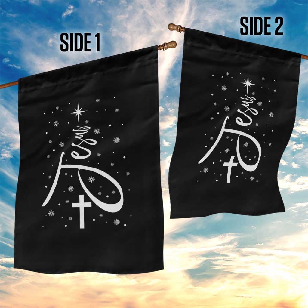 Jesus Christmas Tree Garden Flag Christian Faith TS10 Print Your Wear