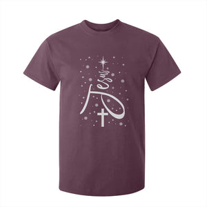 Jesus Christmas Tree T Shirt For Kid Christian Faith TS10 Maroon Print Your Wear