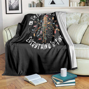 Marcus The Worm Christmas Throw Blanket I'm Fine Everything Is Fine School Counselor Mental Health TS10 Print Your Wear