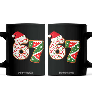 67 Christmas Coffee Mug Funny Six Seven 6 7 Meme Pajamas Gen Alpha Slang TS10 Black Print Your Wear