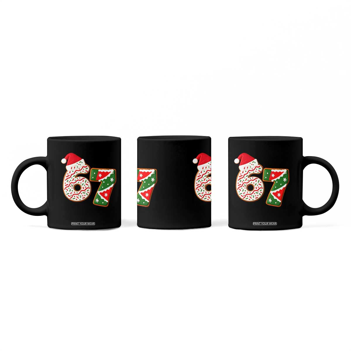 67 Christmas Coffee Mug Funny Six Seven 6 7 Meme Pajamas Gen Alpha Slang TS10 Print Your Wear