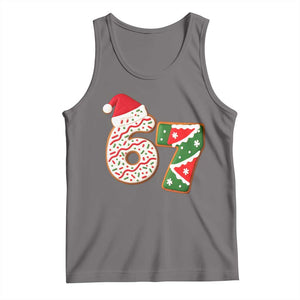 67 Christmas Tank Top Funny Six Seven 6 7 Meme Pajamas Gen Alpha Slang TS10 Deep Heather Print Your Wear