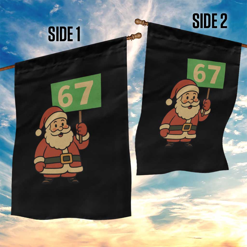 67 Christmas Garden Flag Funny Six Seven Meme Brainrot Santa Claus Boys TS10 Print Your Wear