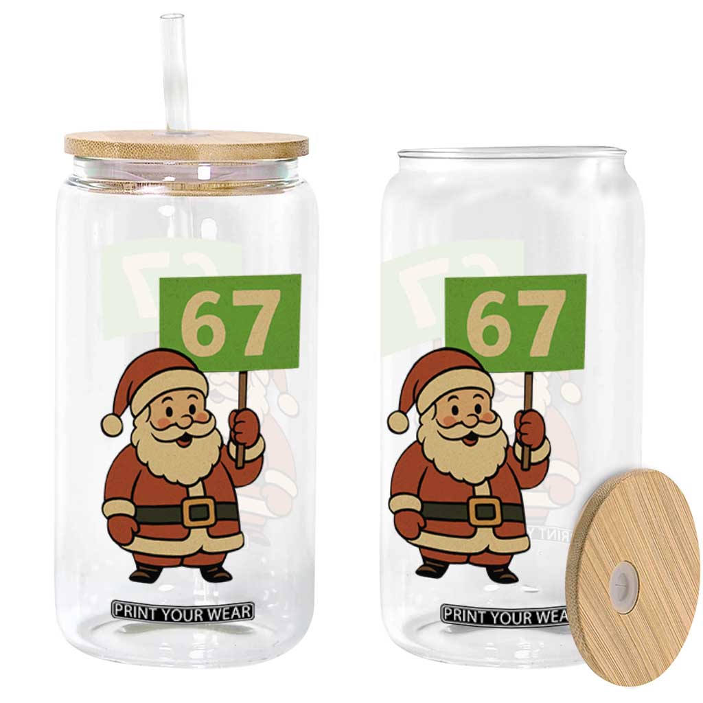 67 Christmas Glass Can Funny Six Seven Meme Brainrot Santa Claus Boys TS10 Print Your Wear