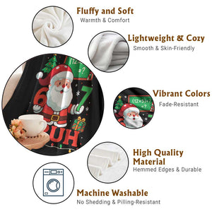 67 Teacher Christmas Throw Blanket Santa Six Seven Meme Math Equation Bruh TS10 Print Your Wear
