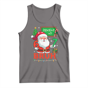 67 Teacher Christmas Tank Top Santa Six Seven Meme Math Equation Bruh TS10 Deep Heather Print Your Wear