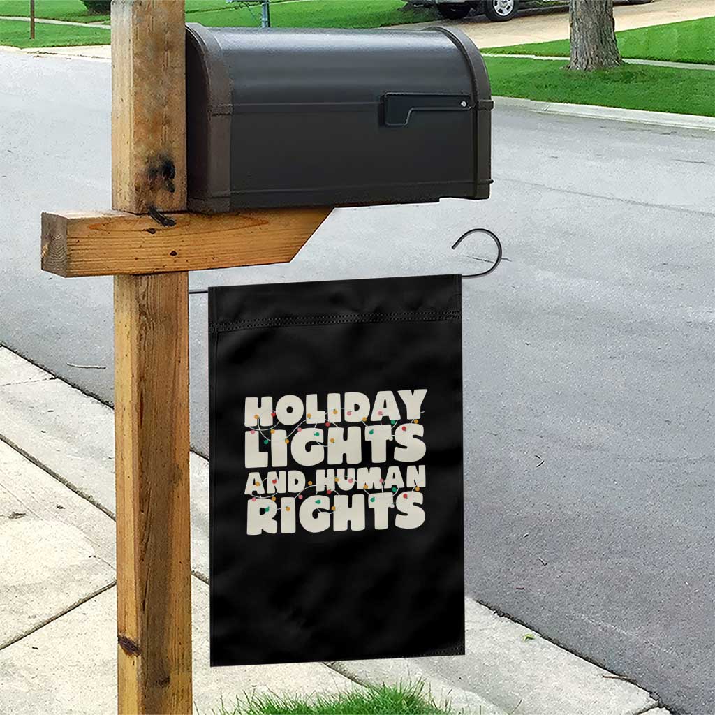 Holiday Lights Human Rights Christmas Garden Flag TS10 Print Your Wear