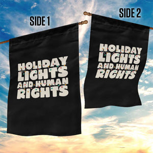 Holiday Lights Human Rights Christmas Garden Flag TS10 Print Your Wear