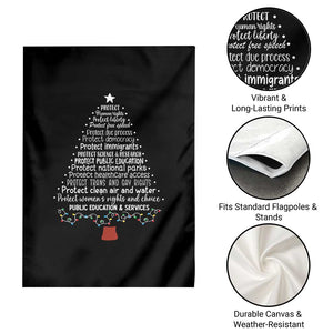 Protect Democracy Christmas Tree Garden Flag Anti Fascism Social Justice TS10 Print Your Wear