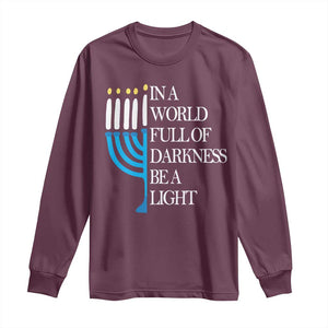 Happy Hanukkah Long Sleeve Shirt Jewish Video Game Gamer Hanukkah Chanukah TS10 Maroon Print Your Wear