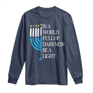 Happy Hanukkah Long Sleeve Shirt Jewish Video Game Gamer Hanukkah Chanukah TS10 Navy Print Your Wear