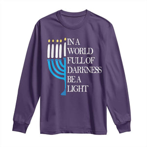 Happy Hanukkah Long Sleeve Shirt Jewish Video Game Gamer Hanukkah Chanukah TS10 Purple Print Your Wear