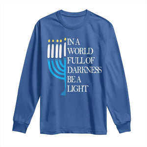 Happy Hanukkah Long Sleeve Shirt Jewish Video Game Gamer Hanukkah Chanukah TS10 Royal Blue Print Your Wear