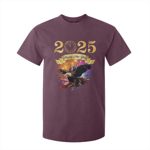 Trump Happy New Year 2025 T Shirt For Kid Support Trump Eagle USA President TS10 Maroon Print Your Wear